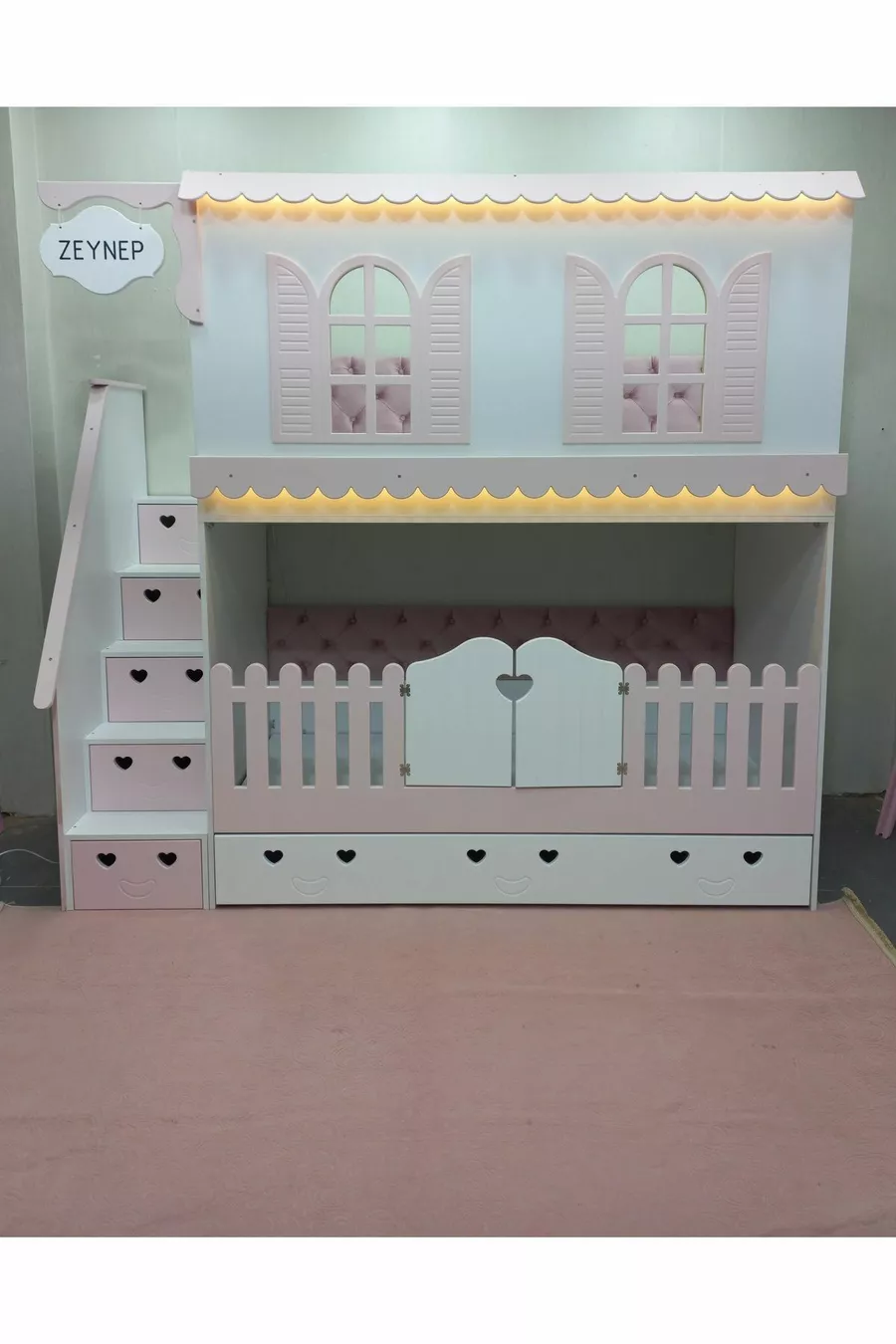Alaçatı lit superposé avec lit pour enfant