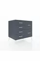 Commode Kronos 6 tiroirs Anthracite-Anthracite