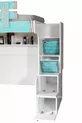 Lit superposé, Lit superposé d'été avec bureau et armoire, 2 matelas confort