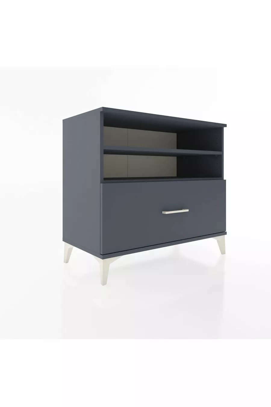 Commode Hyperion 2 étagères 1 tiroir Anthracite-Anthracite