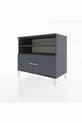 Commode Hyperion 2 étagères 1 tiroir Anthracite-Anthracite