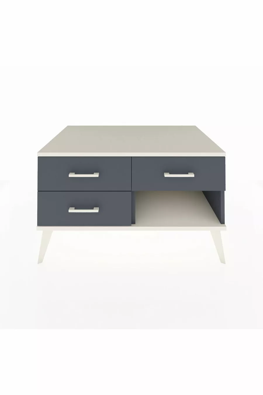 Commode Kronos 3 tiroirs Anthracite-Pierre de lune/Anthracite