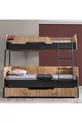 Lit superposé, Lit superposé Alba avec large tiroir, cm - cm - Noyer-Anthracite + 2 matelas confort