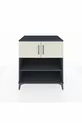 Commode Kronos 3 étagères 2 portes Anthracite-Pierre de lune