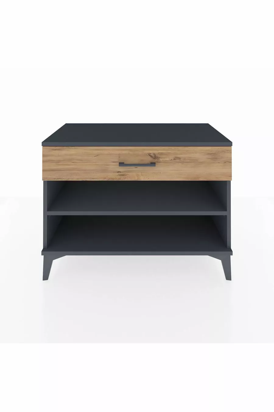 Commode Hyperion à une étagère et un tiroir, anthracite-pin