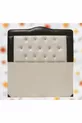 Tête de lit en simili cuir crème et marron combiné matelassé  cm Fait main