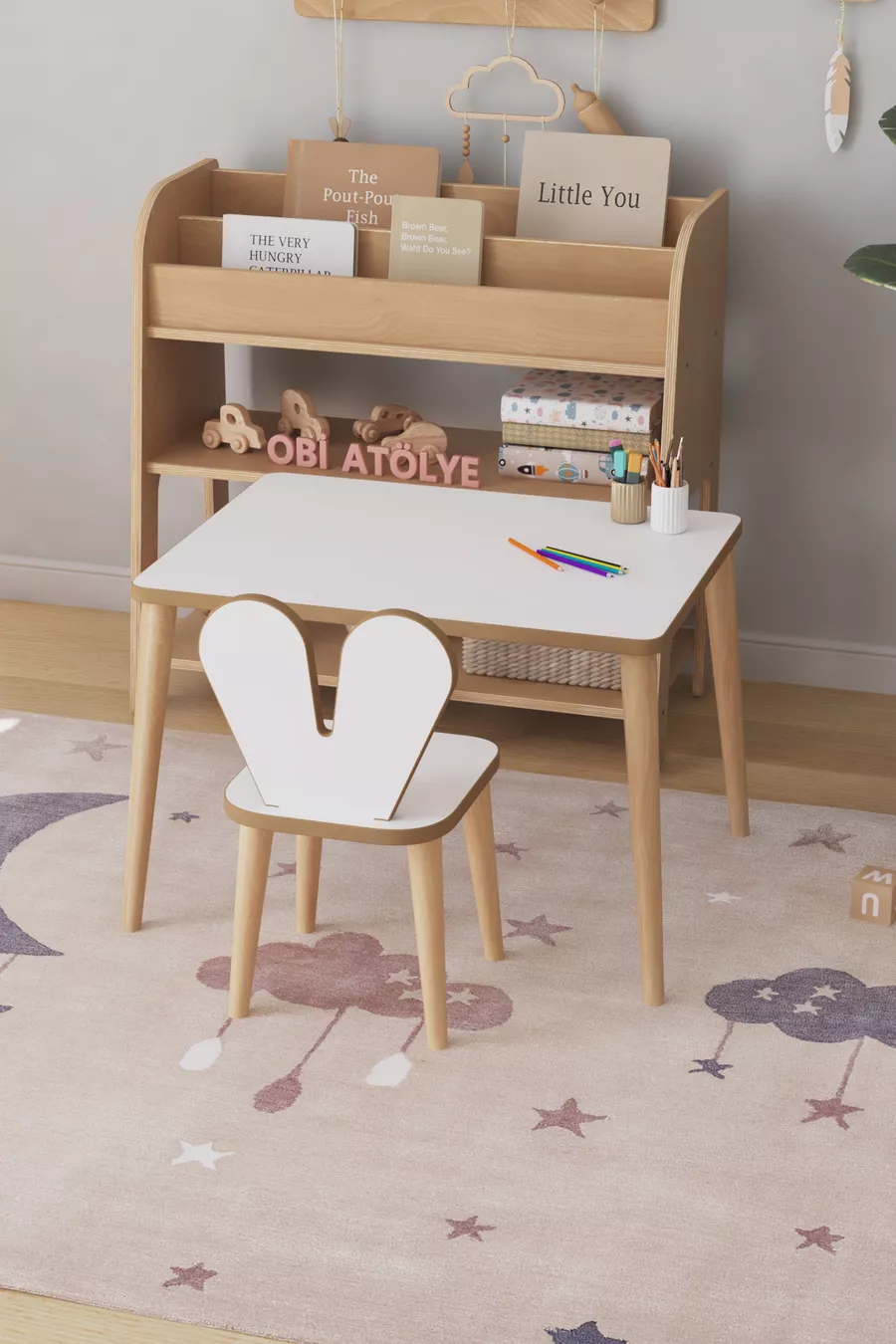 Table d'activités pour enfants Cm Table de travail pour enfants Ensemble table et chaises