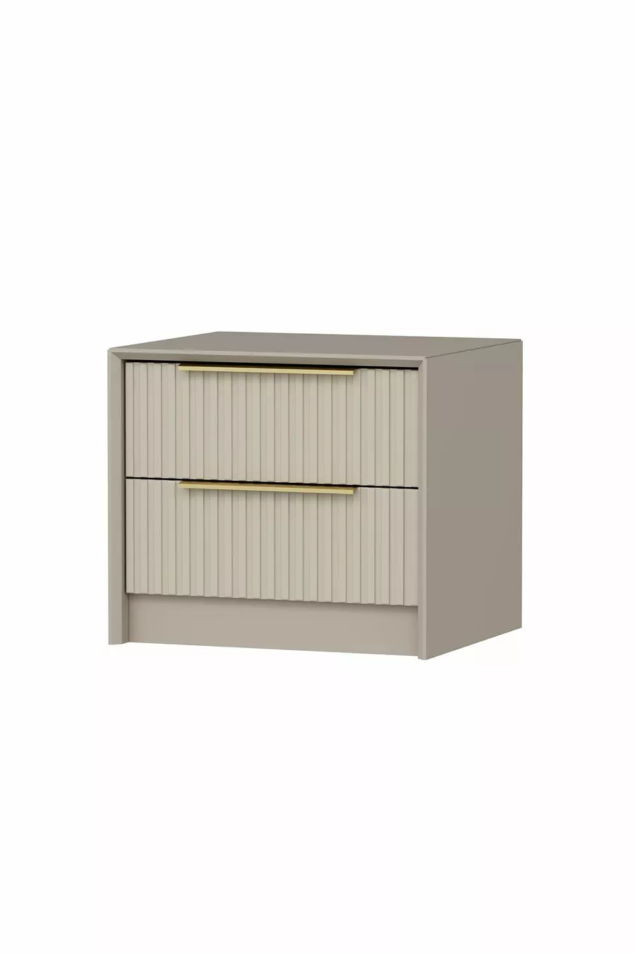 Kale Luxe Soft 2 tiroirs table de chevet avec membrane en travertin