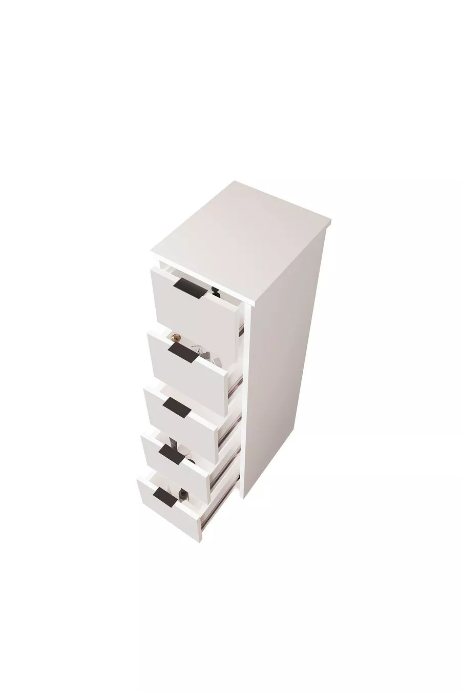 Ensemble de Coiffeuse Lucy – Blanc avec Miroir, Armoire à Tiroirs, Organisateur de Bijoux