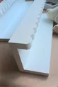 Bibliothèque murale Montessori pour bébé et enfant blanche 2 pièces, accessoire de chambre (blanc mat / et cm)