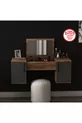 Coiffeuse Murale Mercan, ne Prend Pas de Place, Couleur Lidya Anthracite