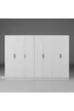 Armoire à vêtements série Kardelen blanche 7 portes  étagères  cm - Ensemble de garde-robe