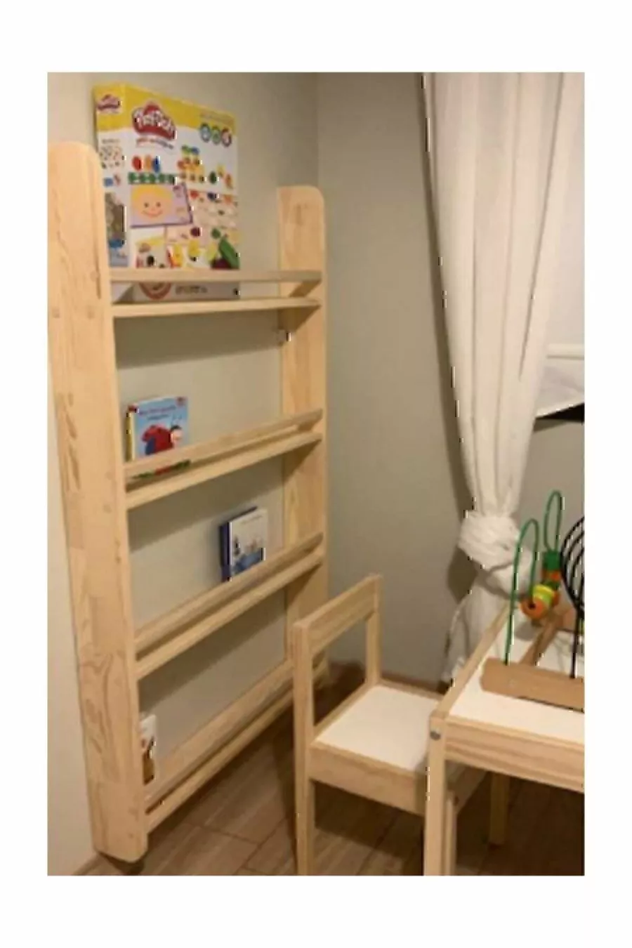 Bibliothèque Montessori en bois pour enfant, bibliothèque éducative