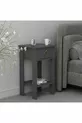 Table de chevet Mandosi Mobilier à un tiroir avec poignée anthracite et dorée