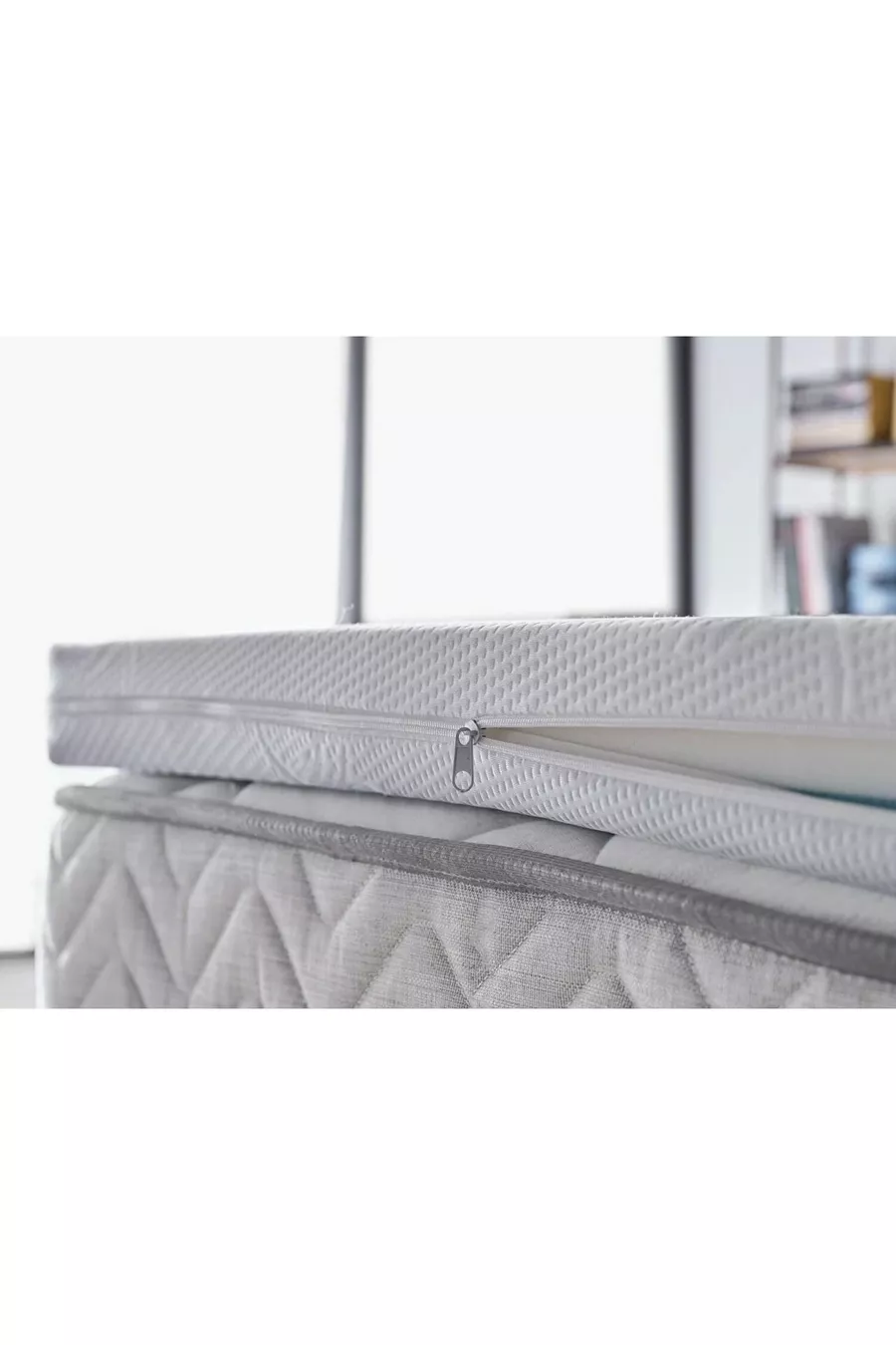 Protège-matelas avec housse lavable et fermeture éclair, simple et double