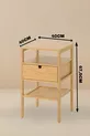 Table de chevet avec tiroirs et étagères en bambou pour chambre à coucher, organisateur commode