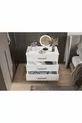 Commode à trois tiroirs avec miroir (BLANC BRILLANT)