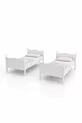 Lit superposé double en MDF avec profil, blanc, séparables