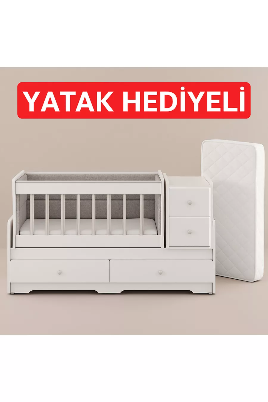 Berceau évolutif Moon Anneyanı avec tiroirs