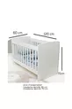 Berceau pour bébé à balancement profond avec hauteur réglable (Lit offert)