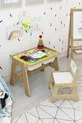Ensemble table et chaises d'activité en bois Montessori