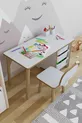 Ensemble Table et Chaises pour Enfant Cm 3 avec Panier Table de Travail pour Enfant Table d'Activités Effaçable
