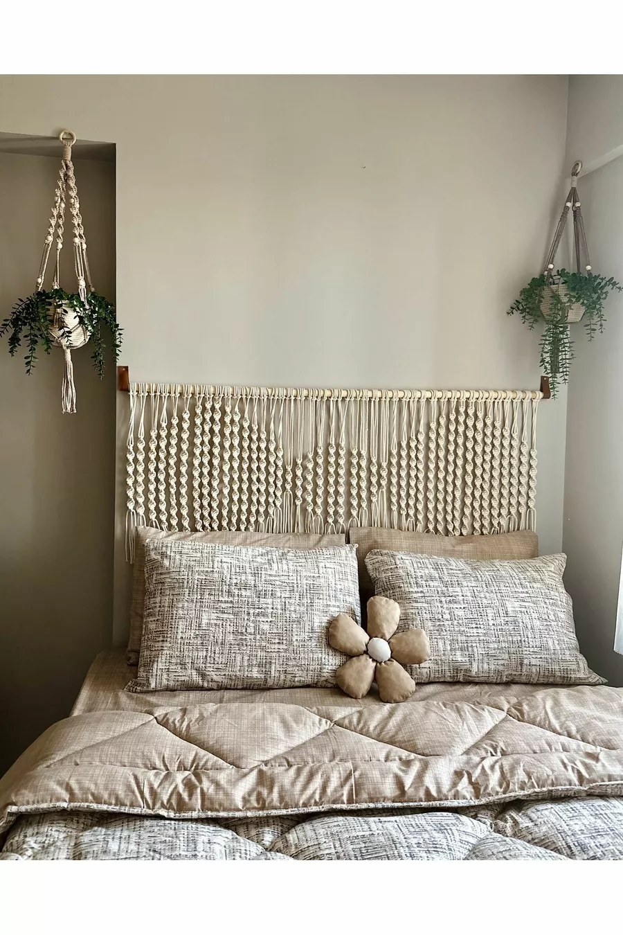 Tête de lit en macramé, tête de lit de base