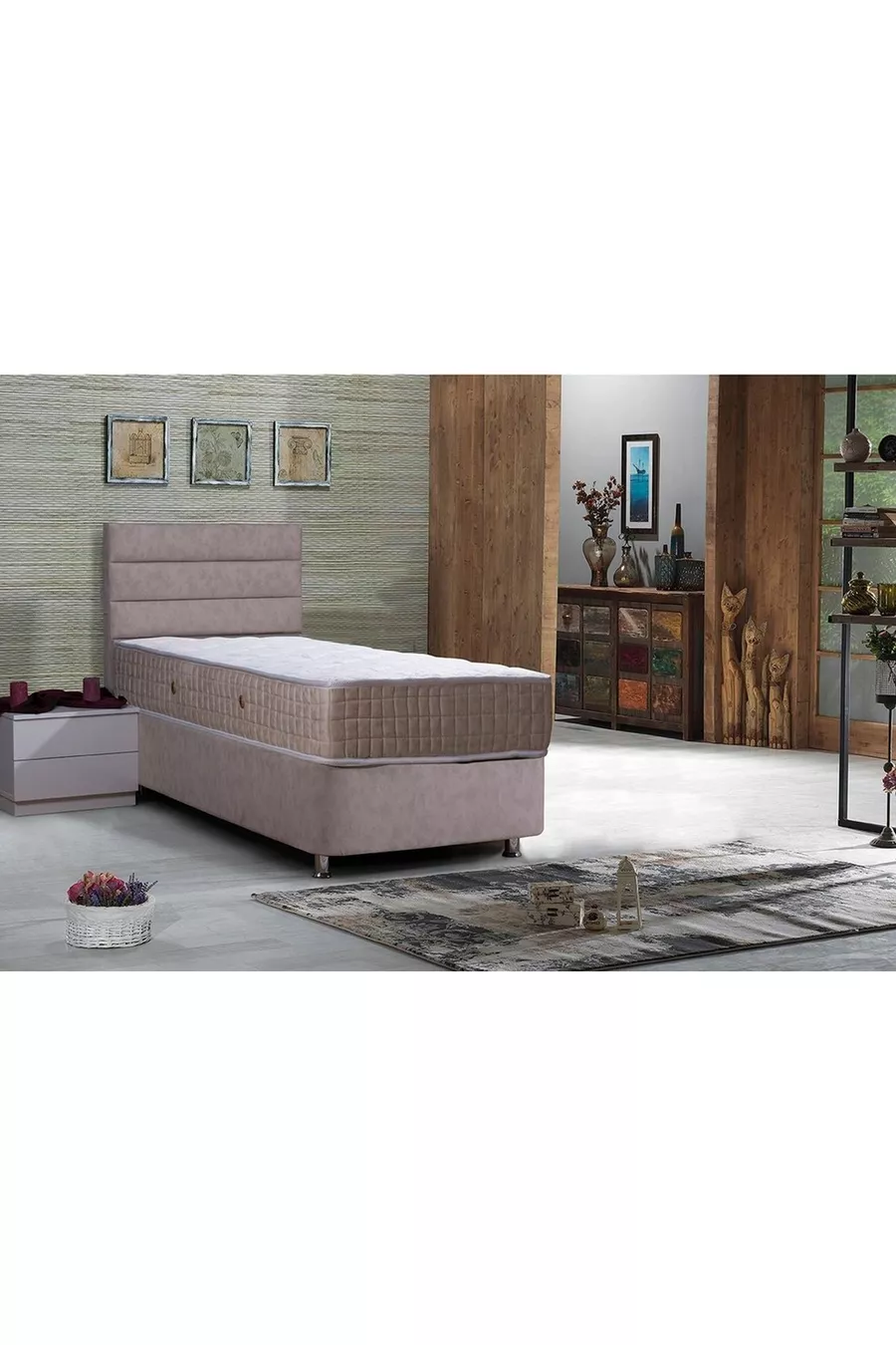 TÊTE DE LIT VIENNE, BEIGE, CM
