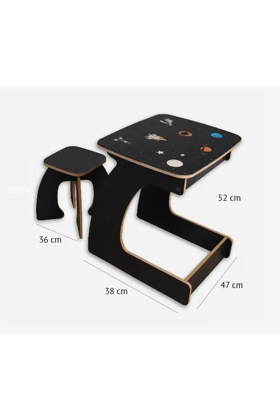 Table et tabouret pour enfants Space Uzay Activite