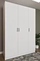 Armoire de rangement avec étagères Ases  Blanc - Chêne Saphir