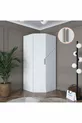 Rani  Module d'Angle Armoire 1 Porte avec 6 Étagères et Penderie Unité d'Angle Complémentaire Blanche