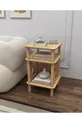 Chevet Castagno Minimaliste en MDF avec Pieds en Bois - Salon - Cuisine - Chambre
