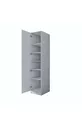 Armoire Rani  à une porte avec 5 étagères pour vêtements, blanche