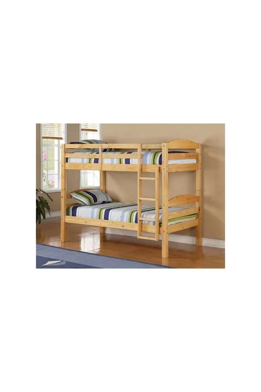 Lit superposé en bois naturel Montessori, lit en bois détachable compatible avec lit superposé en bois
