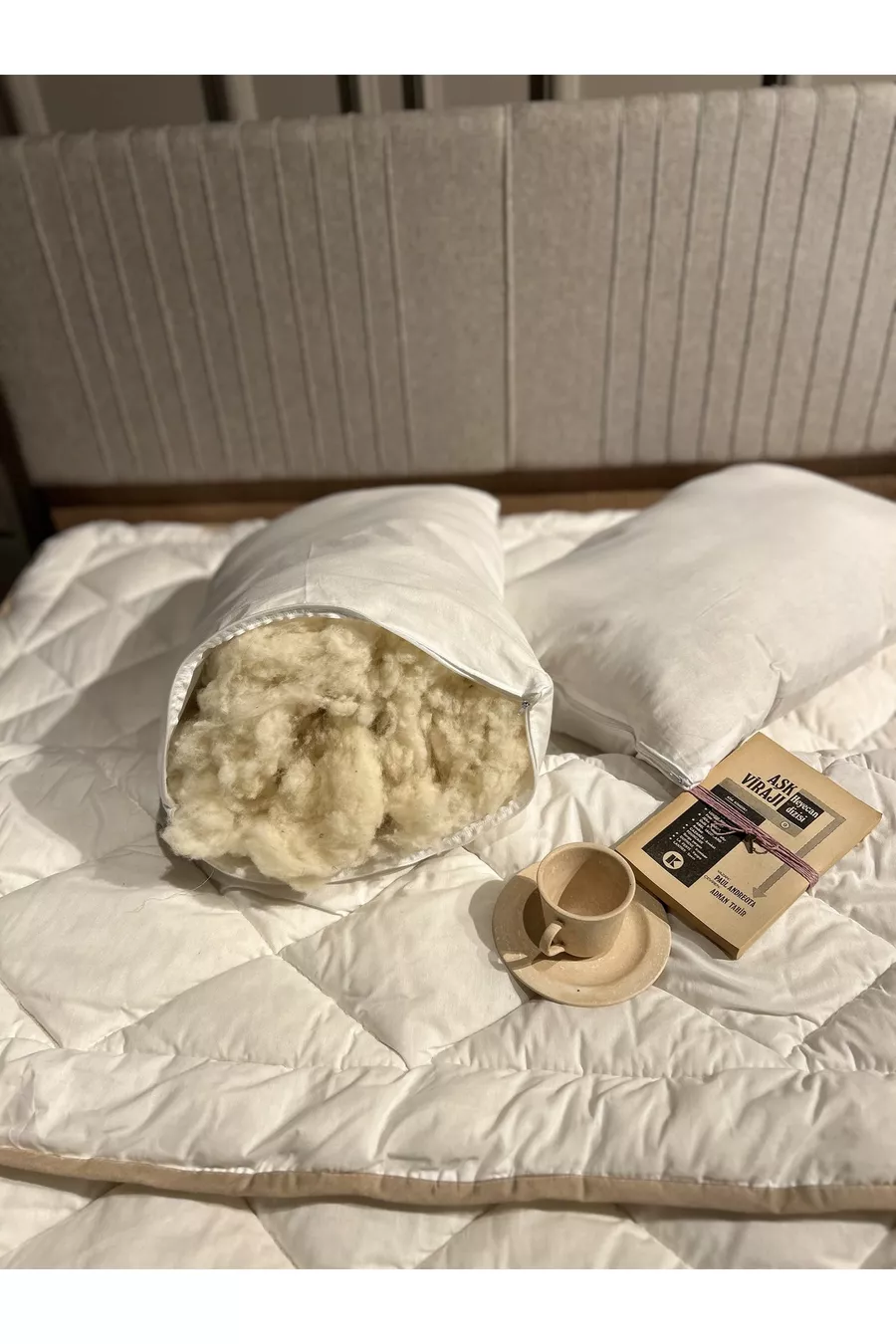 Matelas en laine double en pure laine mérinos d'agneau