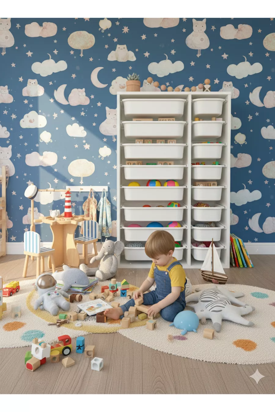 Armoire à Jouets Polyvalente avec Tiroirs et Unité de Rangement – Organisateur de Chambre d’Enfant avec Étiquette Cadeau
