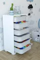 Armoire polyvalente à 6 paniers pour légumes - Meuble de cuisine blanc