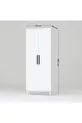 Armoire à 2 portes avec penderie et étagère