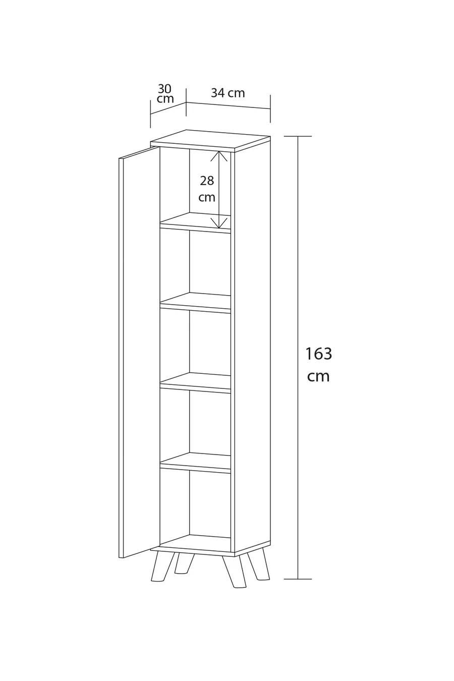 Armoire à étagères blanches polyvalente