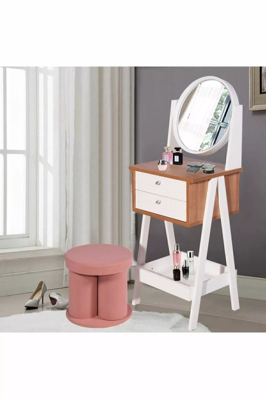 Coiffeuse moderne sur pieds