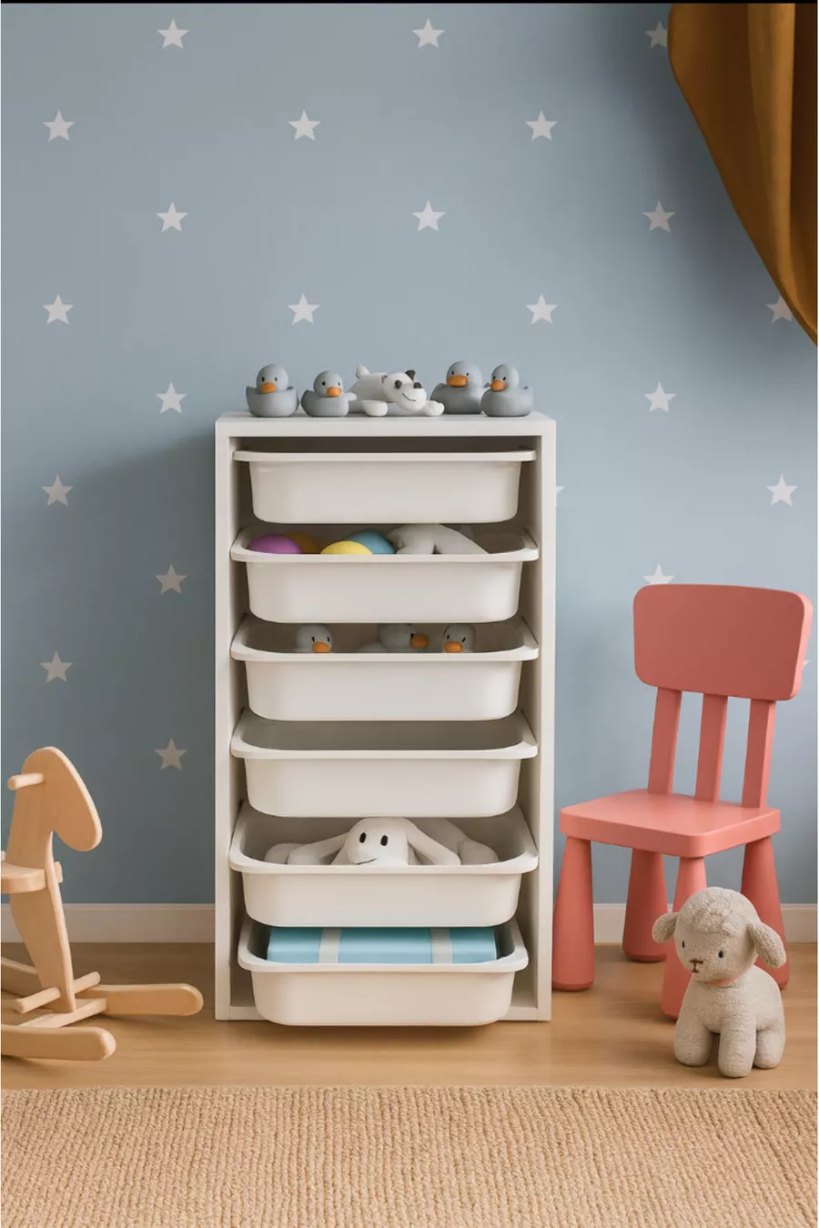 Armoire à jouets pour enfants polyvalente