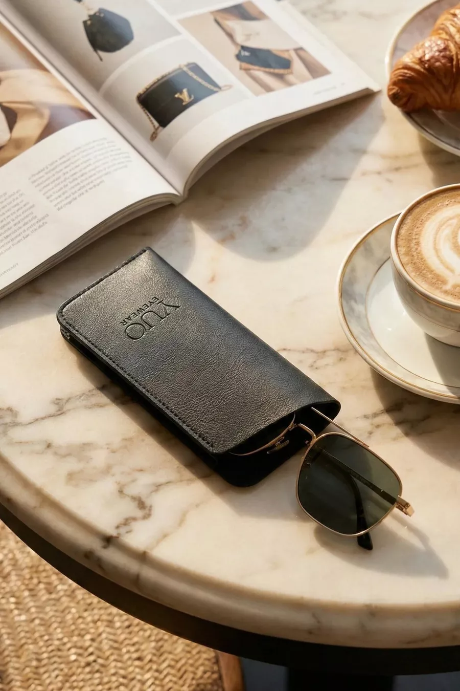 Ensemble d'étuis à lunettes en cuir YUO – Étui doux protecteur pour lunettes