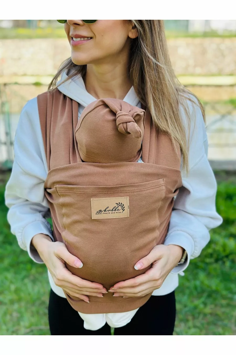 Écharpe de portage pour bébé avec poche de poitrine, élingue pour bébé