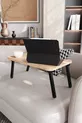 Tablette pour ordinateur portable Table de petit-déjeuner mobile Table de travail pliante Bois de pin Atlantique