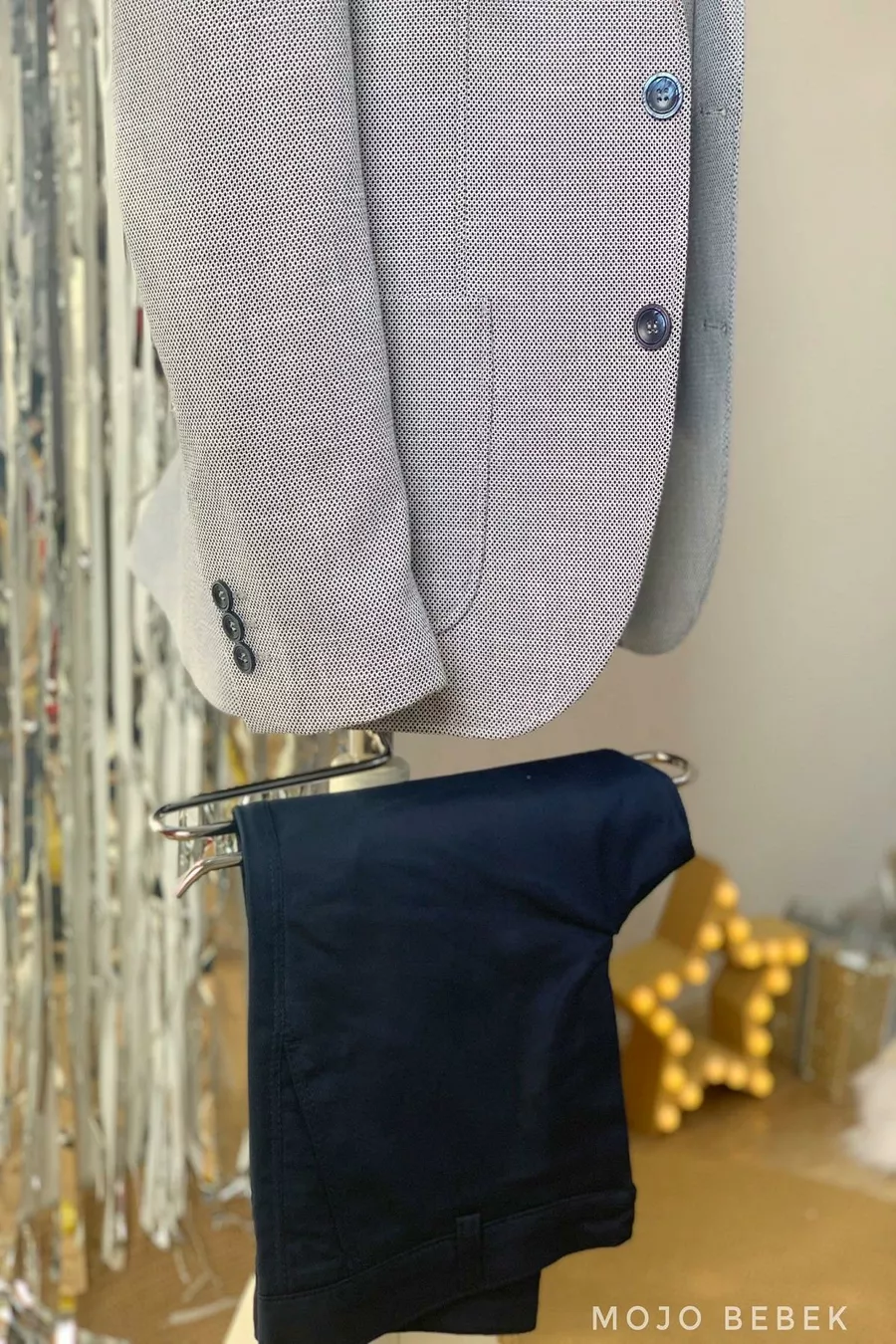Ensemble de Costume Garçon avec Gilet et Veste  Bleu Marine