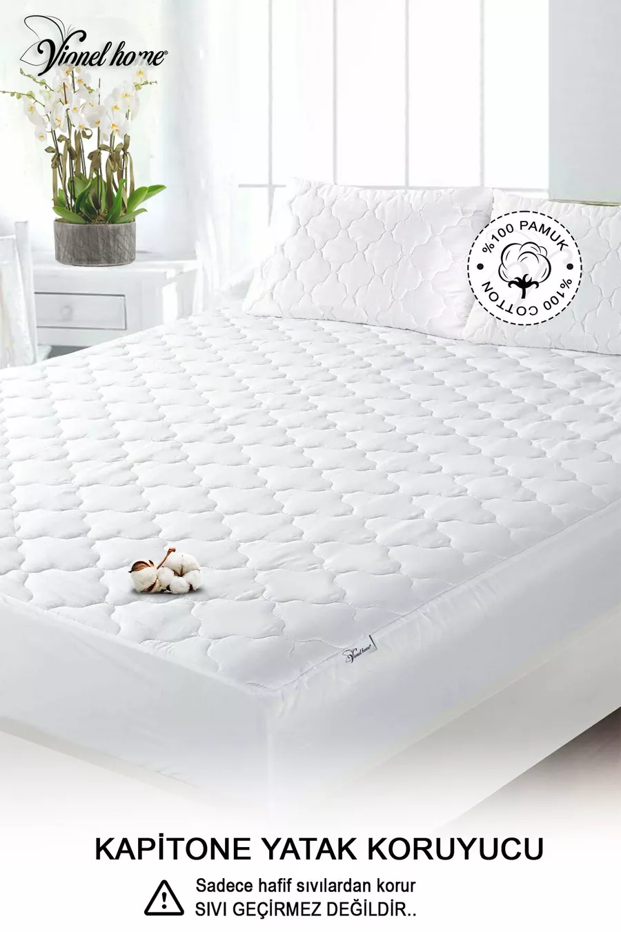 Drap-housse protecteur de matelas matelassé  % coton, bord complet ajusté, rembourré de fibre, pour lit simple et double