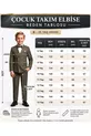 Ensemble de costume pour garçon avec veste à rayures, chemise, pantalon et nœud papillon