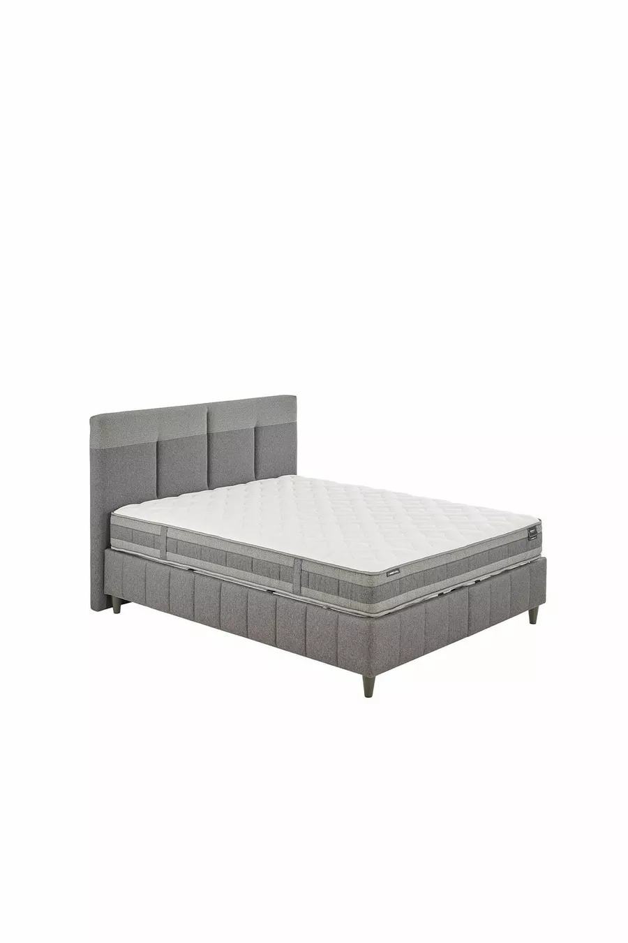 Ensemble 3 pièces Lit, Sommier et Tête de lit Dream Line - Gris foncé, Anthracite