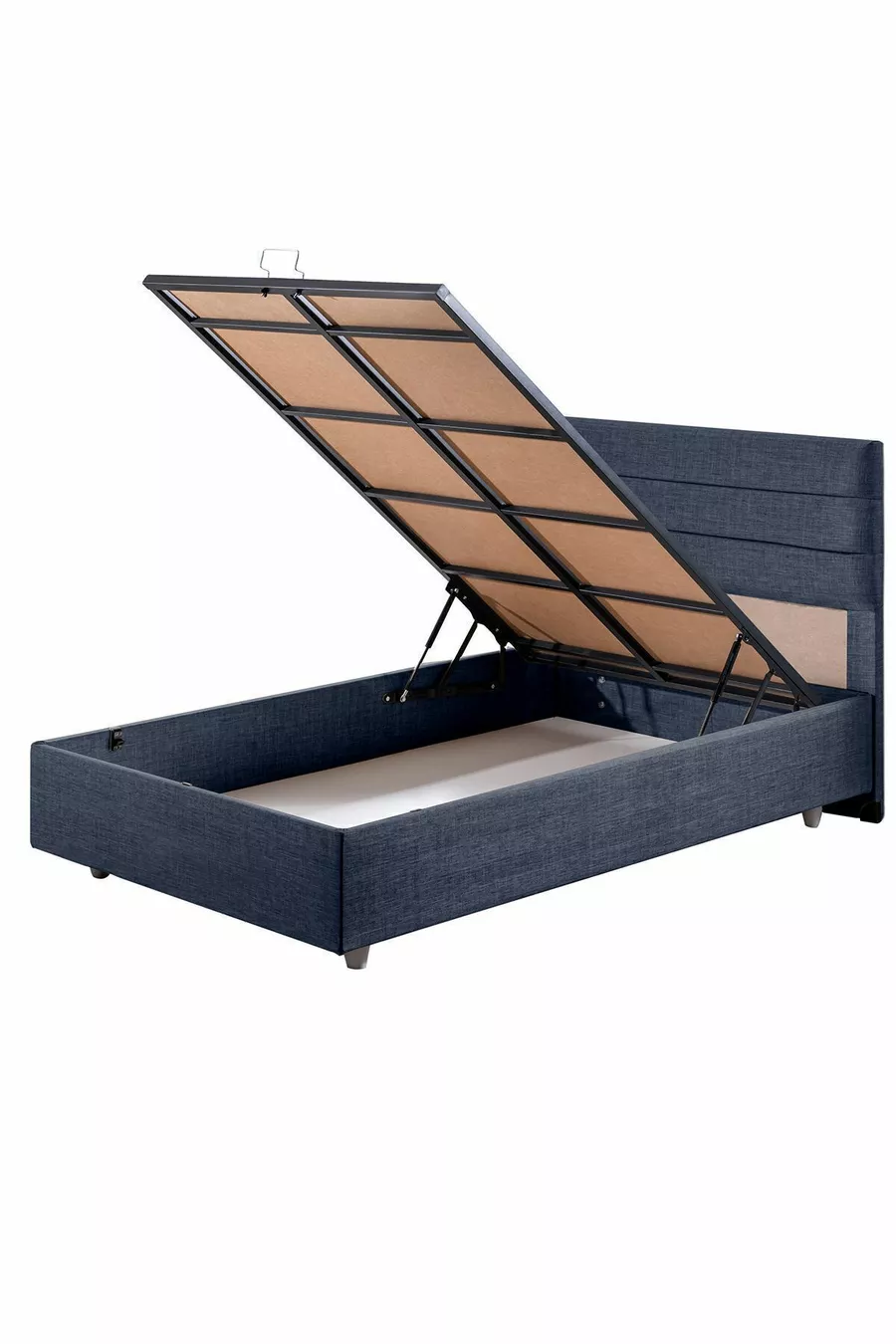 Ensemble de lit Comfort Sofia avec sommier simple et tête de lit Bleu marine