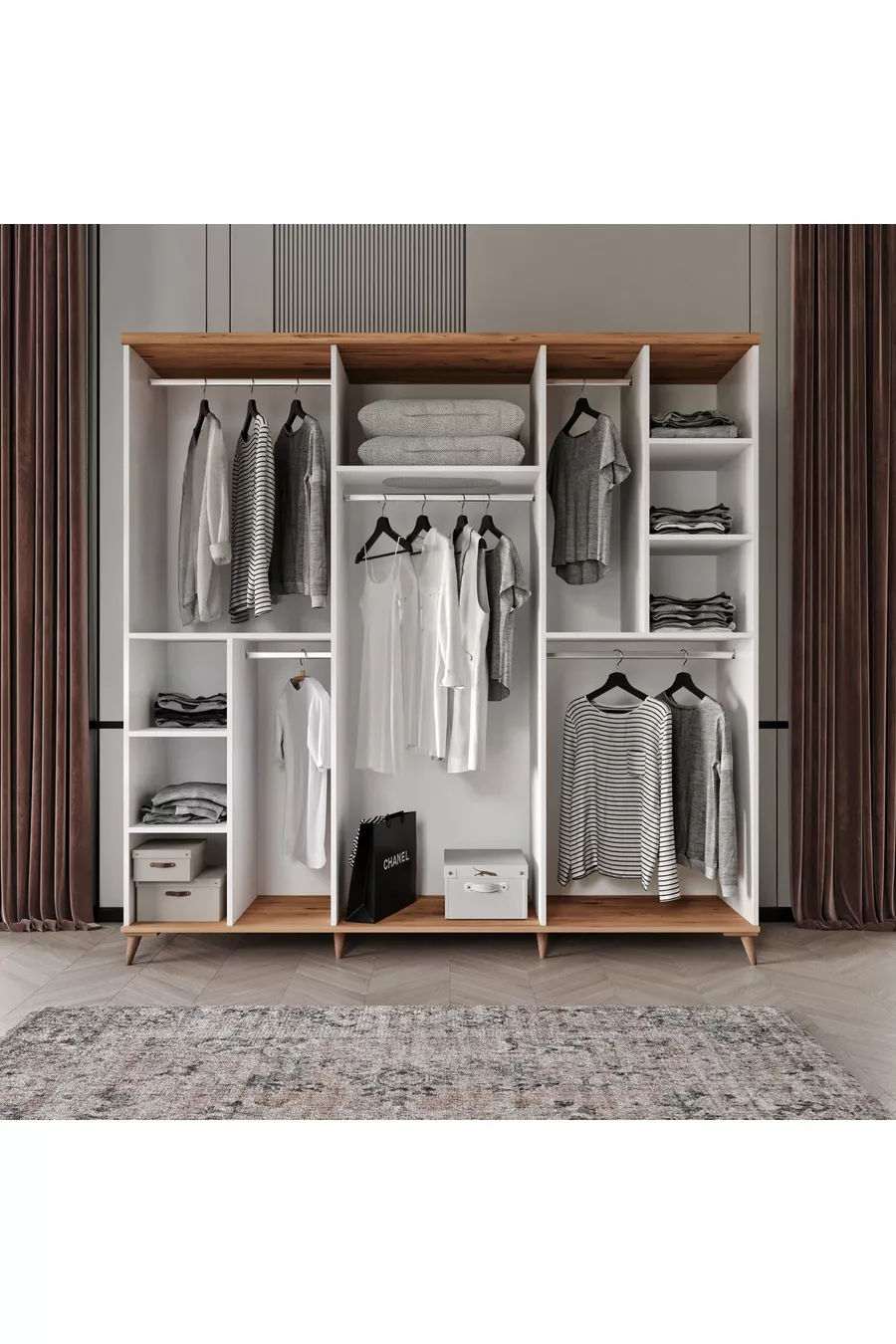 Ensemble de chambre à coucher Bohem MDF avec montage gratuit
